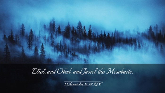 Picture 03 - 1 Chronicles 11:47 KJV Desktop Wallpaper - Eliel, and Obed, and Jasiel the - Desktop Bible Verse Wallpaper