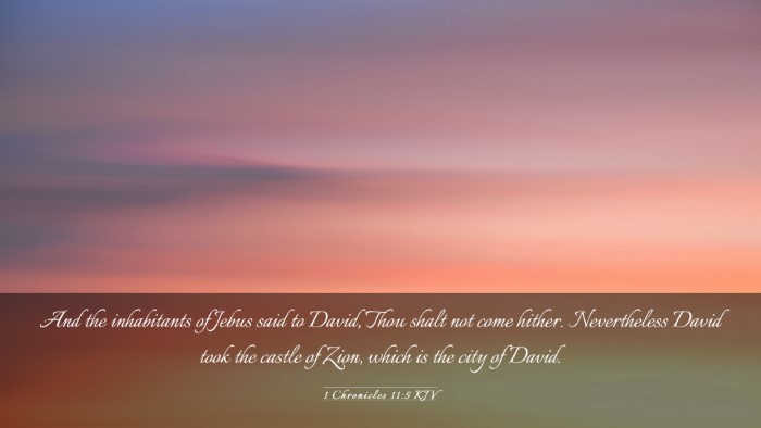 Picture 03 - 1 Chronicles 11:5 KJV Desktop Wallpaper - And the inhabitants of Jebus said to David, Thou - Desktop Bible Verse Wallpaper