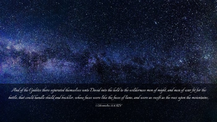 Picture 03 - 1 Chronicles 12:8 KJV Desktop Wallpaper - And of the Gadites there separated themselves - Desktop Bible Verse Wallpaper