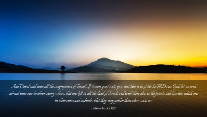 Picture 03 - 1 Chronicles 13:2 KJV Desktop Wallpaper - And David said unto all the congregation of - Desktop Bible Verse Wallpaper