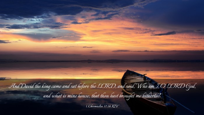 Picture 03 - 1 Chronicles 17:16 KJV Desktop Wallpaper - And David the king came and sat before the LORD, - Desktop Bible Verse Wallpaper