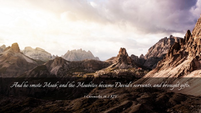 Picture 03 - 1 Chronicles 18:2 KJV Desktop Wallpaper - And he smote Moab; and the Moabites became - Desktop Bible Verse Wallpaper