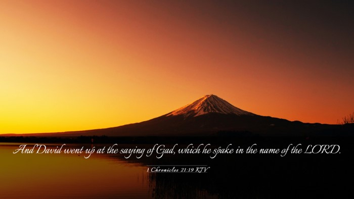 Picture 03 - 1 Chronicles 21:19 KJV Desktop Wallpaper - And David went up at the saying of Gad, which he - Desktop Bible Verse Wallpaper
