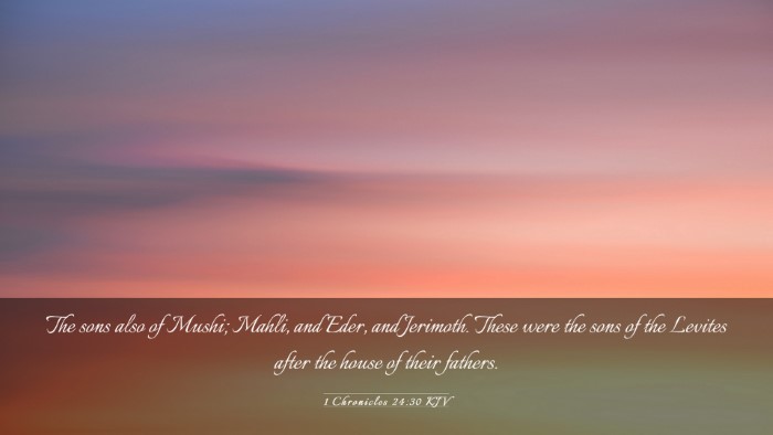 Picture 03 - 1 Chronicles 24:30 KJV Desktop Wallpaper - The sons also of Mushi; Mahli, and Eder, and - Desktop Bible Verse Wallpaper