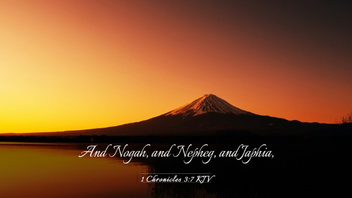 Picture 03 - 1 Chronicles 3:7 KJV Desktop Wallpaper - And Nogah, and Nepheg, and - Desktop Bible Verse Wallpaper
