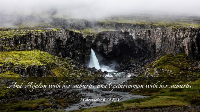 Picture 03 - 1 Chronicles 6:69 KJV Desktop Wallpaper - And Aijalon with her suburbs, and Gathrimmon with - Desktop Bible Verse Wallpaper