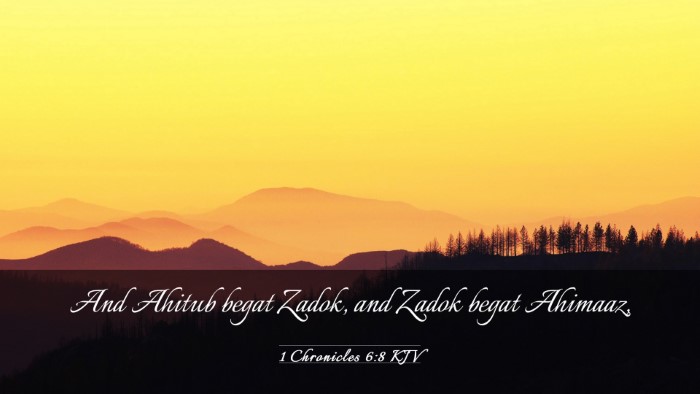 Picture 03 - 1 Chronicles 6:8 KJV Desktop Wallpaper - And Ahitub begat Zadok, and Zadok begat - Desktop Bible Verse Wallpaper