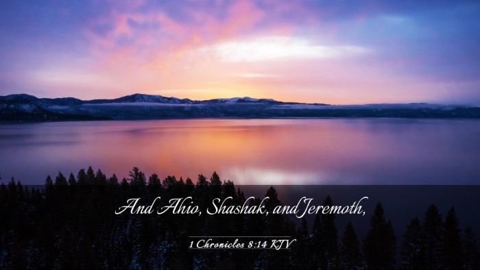 Picture 03 - 1 Chronicles 8:14 KJV Desktop Wallpaper - And Ahio, Shashak, and - Desktop Bible Verse Wallpaper