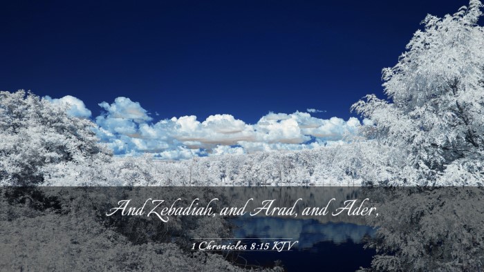 Picture 03 - 1 Chronicles 8:15 KJV Desktop Wallpaper - And Zebadiah, and Arad, and - Desktop Bible Verse Wallpaper