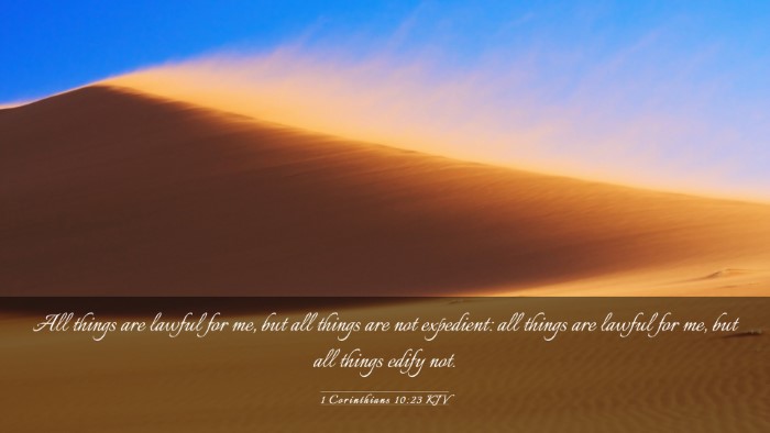 Picture 03 - 1 Corinthians 10:23 KJV Desktop Wallpaper - All things are lawful for me, but all things are - Desktop Bible Verse Wallpaper