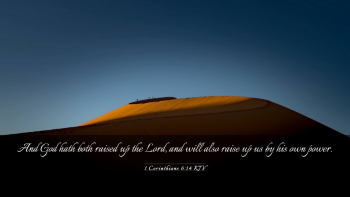 Picture 03 - 1 Corinthians 6:14 KJV Desktop Wallpaper - And God hath both raised up the Lord, and will - Desktop Bible Verse Wallpaper