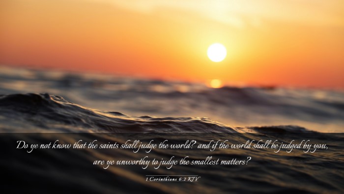 Picture 03 - 1 Corinthians 6:2 KJV Desktop Wallpaper - Do ye not know that the saints shall judge the - Desktop Bible Verse Wallpaper