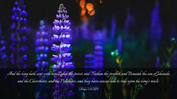 Picture 03 - 1 Kings 1:44 KJV Desktop Wallpaper - And the king hath sent with him Zadok the priest, - Desktop Bible Verse Wallpaper