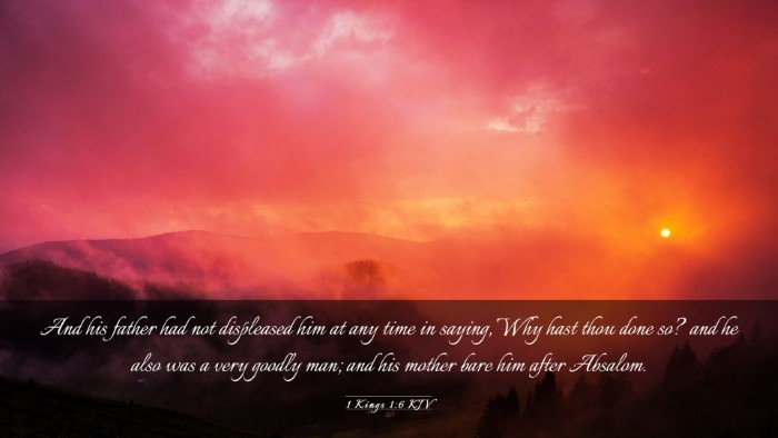 Picture 03 - 1 Kings 1:6 KJV Desktop Wallpaper - And his father had not displeased him at any time - Desktop Bible Verse Wallpaper