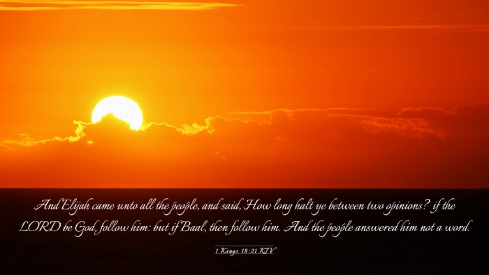 Picture 03 - 1 Kings 18:21 KJV Desktop Wallpaper - And Elijah came unto all the people, and said, - Desktop Bible Verse Wallpaper