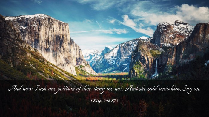 Picture 03 - 1 Kings 2:16 KJV Desktop Wallpaper - And now I ask one petition of thee, deny me not. - Desktop Bible Verse Wallpaper