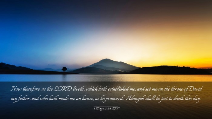 Picture 03 - 1 Kings 2:24 KJV Desktop Wallpaper - Now therefore, as the LORD liveth, which hath - Desktop Bible Verse Wallpaper
