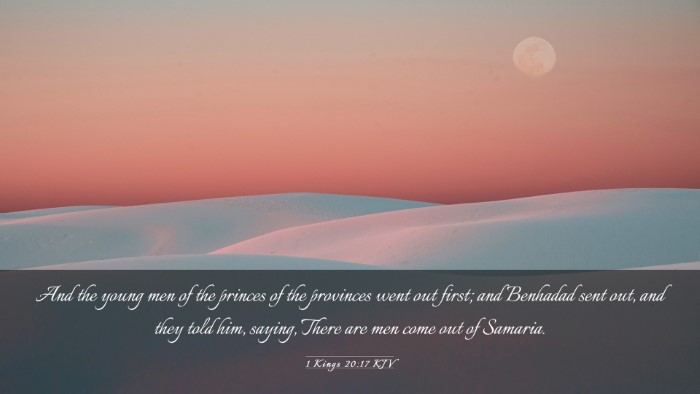 Picture 03 - 1 Kings 20:17 KJV Desktop Wallpaper - And the young men of the princes of the provinces - Desktop Bible Verse Wallpaper