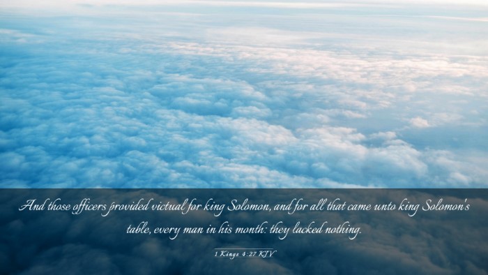 Picture 03 - 1 Kings 4:27 KJV Desktop Wallpaper - And those officers provided victual for king - Desktop Bible Verse Wallpaper