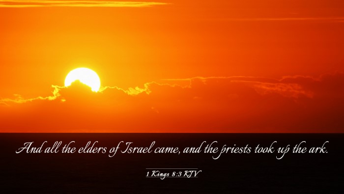 Picture 03 - 1 Kings 8:3 KJV Desktop Wallpaper - And all the elders of Israel came, and the - Desktop Bible Verse Wallpaper