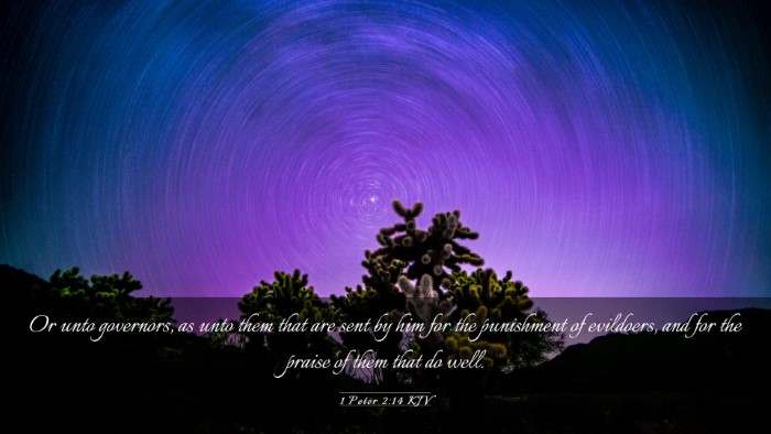 Picture 03 - 1 Peter 2:14 KJV Desktop Wallpaper - Or unto governors, as unto them that are sent by - Desktop Bible Verse Wallpaper