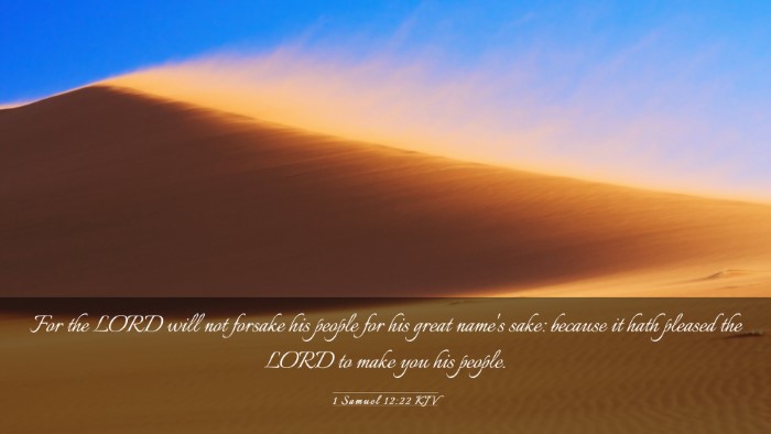 Picture 03 - 1 Samuel 12:22 KJV Desktop Wallpaper - For the LORD will not forsake his people for his - Desktop Bible Verse Wallpaper