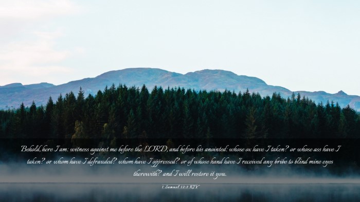 Picture 03 - 1 Samuel 12:3 KJV Desktop Wallpaper - Behold, here I am: witness against me before the - Desktop Bible Verse Wallpaper