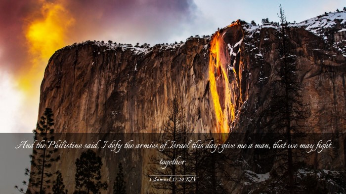 Picture 03 - 1 Samuel 17:10 KJV Desktop Wallpaper - And the Philistine said, I defy the armies of - Desktop Bible Verse Wallpaper