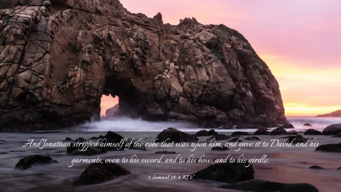 Picture 03 - 1 Samuel 18:4 KJV Desktop Wallpaper - And Jonathan stripped himself of the robe that - Desktop Bible Verse Wallpaper