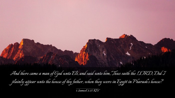Picture 03 - 1 Samuel 2:27 KJV Desktop Wallpaper - And there came a man of God unto Eli, and said - Desktop Bible Verse Wallpaper