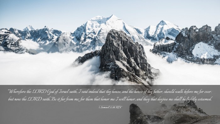 Picture 03 - 1 Samuel 2:30 KJV Desktop Wallpaper - Wherefore the LORD God of Israel saith, I said - Desktop Bible Verse Wallpaper