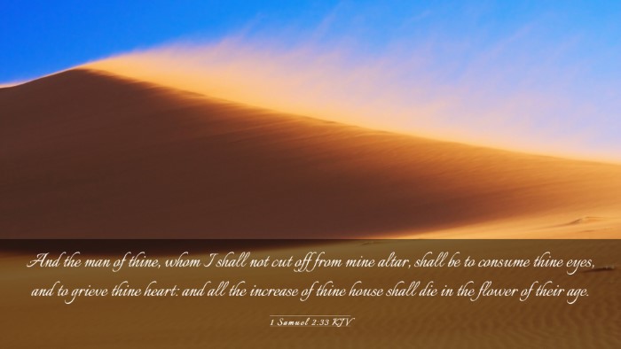 Picture 03 - 1 Samuel 2:33 KJV Desktop Wallpaper - And the man of thine, whom I shall not cut off - Desktop Bible Verse Wallpaper