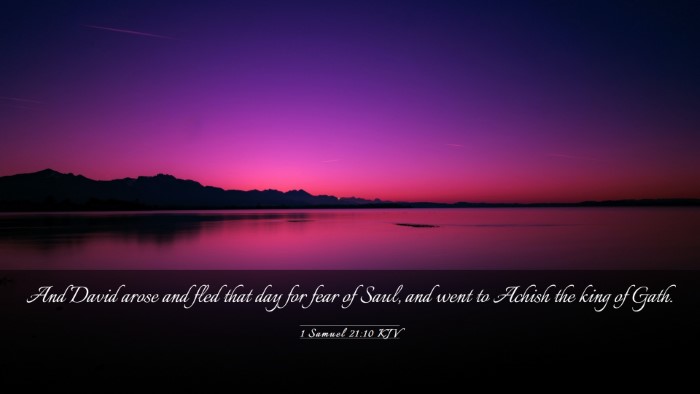 Picture 03 - 1 Samuel 21:10 KJV Desktop Wallpaper - And David arose and fled that day for fear of - Desktop Bible Verse Wallpaper