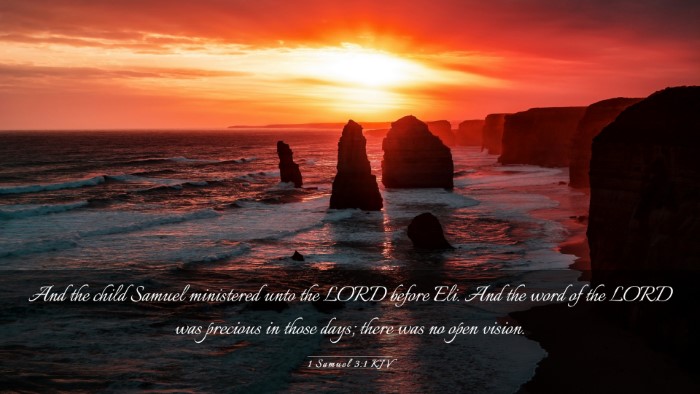 Picture 03 - 1 Samuel 3:1 KJV Desktop Wallpaper - And the child Samuel ministered unto the LORD - Desktop Bible Verse Wallpaper