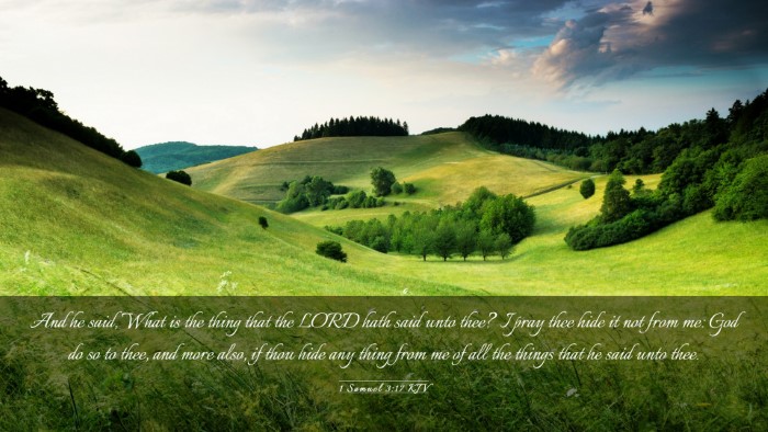 Picture 03 - 1 Samuel 3:17 KJV Desktop Wallpaper - And he said, What is the thing that the LORD hath - Desktop Bible Verse Wallpaper