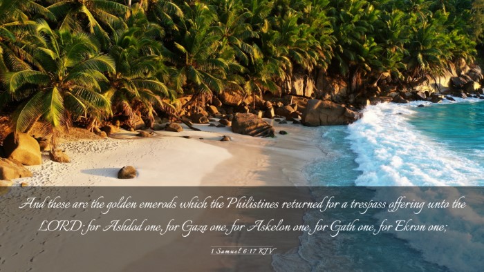 Picture 03 - 1 Samuel 6:17 KJV Desktop Wallpaper - And these are the golden emerods which the - Desktop Bible Verse Wallpaper