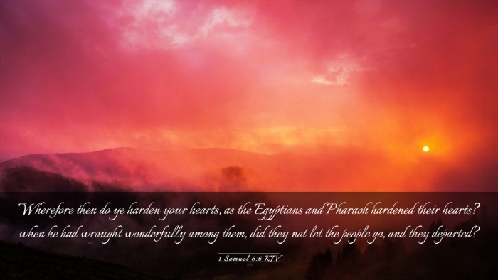 Picture 03 - 1 Samuel 6:6 KJV Desktop Wallpaper - Wherefore then do ye harden your hearts, as the - Desktop Bible Verse Wallpaper