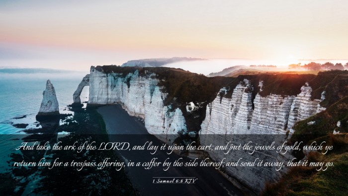 Picture 03 - 1 Samuel 6:8 KJV Desktop Wallpaper - And take the ark of the LORD, and lay it upon the - Desktop Bible Verse Wallpaper