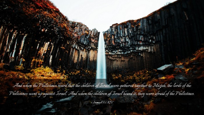 Picture 03 - 1 Samuel 7:7 KJV Desktop Wallpaper - And when the Philistines heard that the children - Desktop Bible Verse Wallpaper