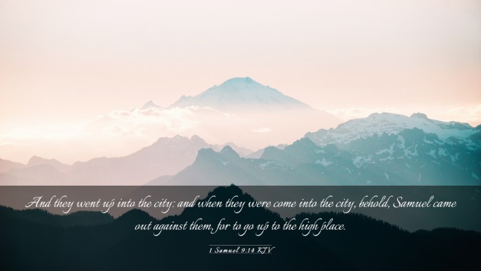 Picture 03 - 1 Samuel 9:14 KJV Desktop Wallpaper - And they went up into the city: and when they - Desktop Bible Verse Wallpaper