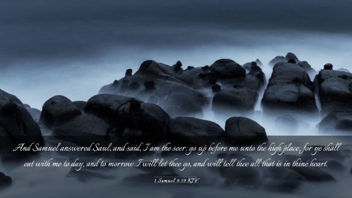 Picture 03 - 1 Samuel 9:19 KJV Desktop Wallpaper - And Samuel answered Saul, and said, I am the - Desktop Bible Verse Wallpaper