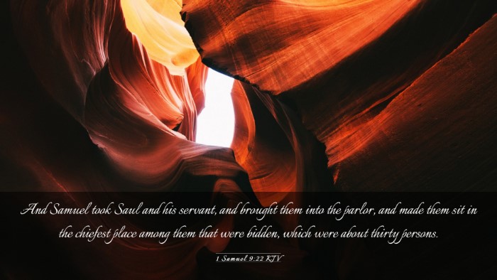 Picture 03 - 1 Samuel 9:22 KJV Desktop Wallpaper - And Samuel took Saul and his servant, and brought - Desktop Bible Verse Wallpaper