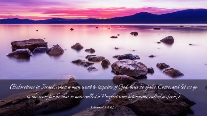 Picture 03 - 1 Samuel 9:9 KJV Desktop Wallpaper - (Beforetime in Israel, when a man went to inquire - Desktop Bible Verse Wallpaper
