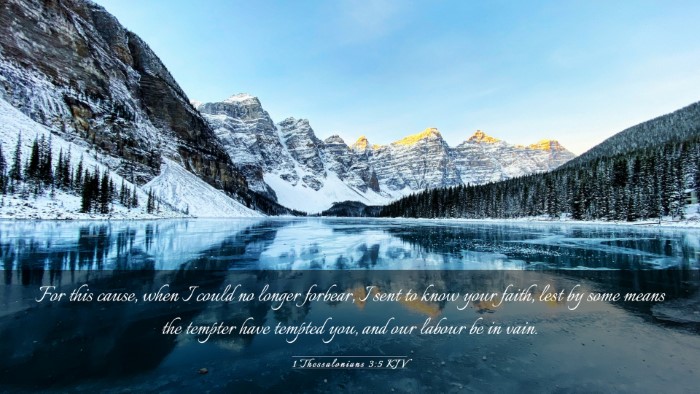Picture 03 - 1 Thessalonians 3:5 KJV Desktop Wallpaper - For this cause, when I could no longer forbear, I - Desktop Bible Verse Wallpaper