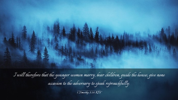 Picture 03 - 1 Timothy 5:14 KJV Desktop Wallpaper - I will therefore that the younger women marry, - Desktop Bible Verse Wallpaper