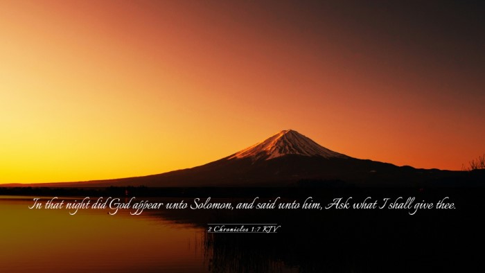 Picture 03 - 2 Chronicles 1:7 KJV Desktop Wallpaper - In that night did God appear unto Solomon, and - Desktop Bible Verse Wallpaper