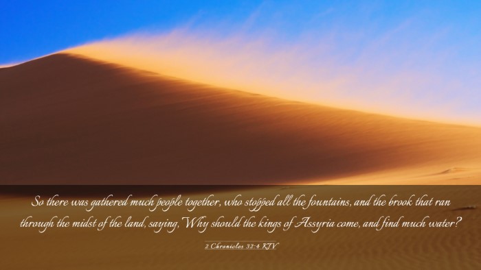 Picture 03 - 2 Chronicles 32:4 KJV Desktop Wallpaper - So there was gathered much people together, who - Desktop Bible Verse Wallpaper