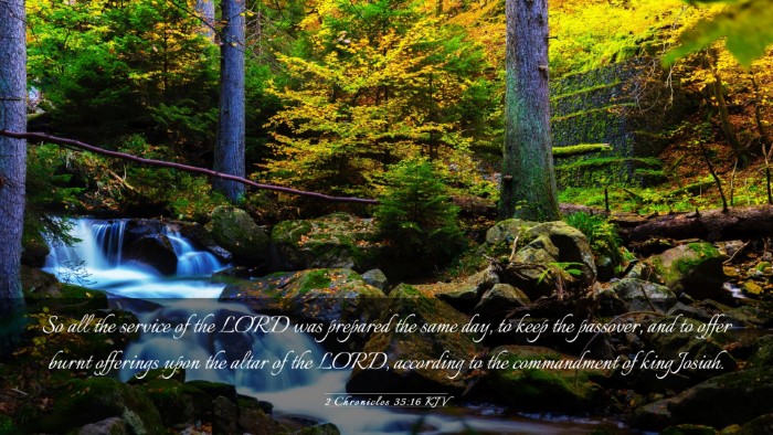 Picture 03 - 2 Chronicles 35:16 KJV Desktop Wallpaper - So all the service of the LORD was prepared the - Desktop Bible Verse Wallpaper