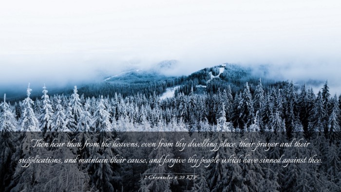 Picture 03 - 2 Chronicles 6:39 KJV Desktop Wallpaper - Then hear thou from the heavens, even from thy - Desktop Bible Verse Wallpaper