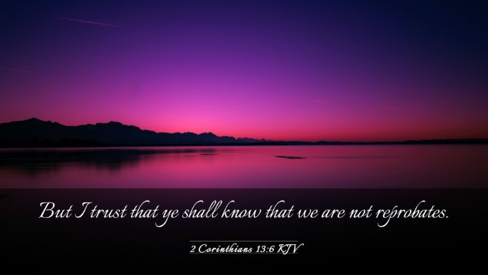 Picture 03 - 2 Corinthians 13:6 KJV Desktop Wallpaper - But I trust that ye shall know that we are not - Desktop Bible Verse Wallpaper